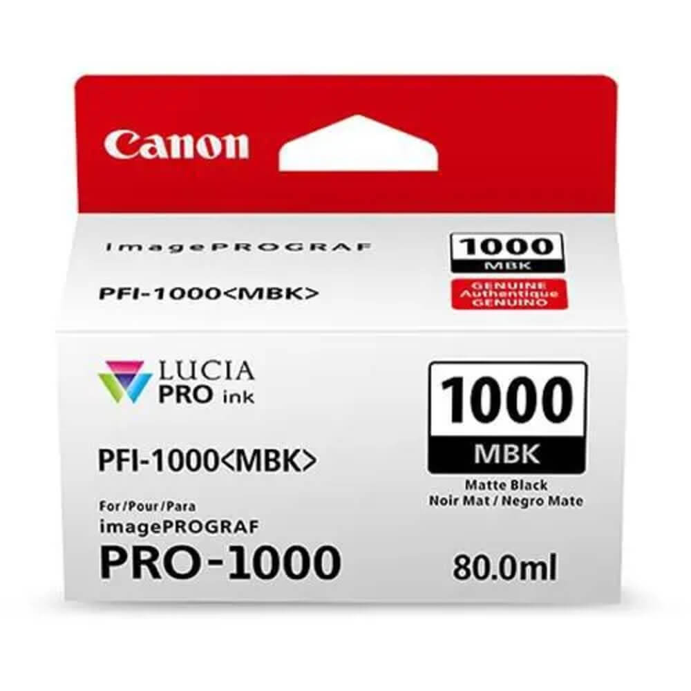 Cartucho de Tinta Canon PFI 1000 MBK Matte Preto 80ml - Impressorajato